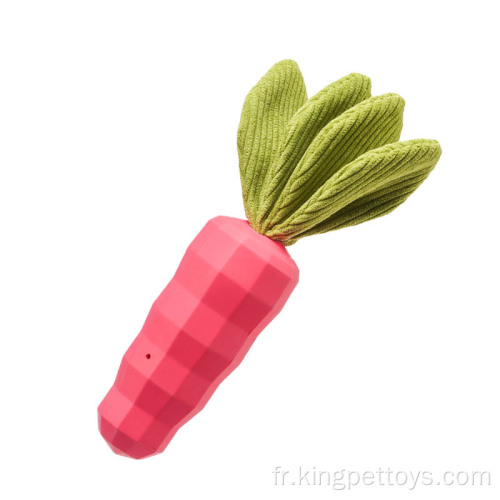 Carrot en caoutchouc Durable Pet Plastic Toy Carrot